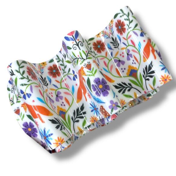 CWC Cook With Color Fox Bright Floral Print Melamine 4 pc Taco Stand Holders - Picture 3 of 7